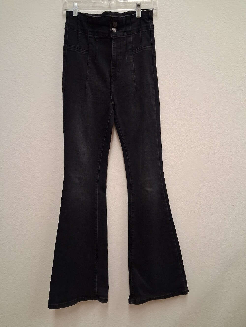 Free People We the Free Jayde High-Waisted Flare Jeans Black Size 29